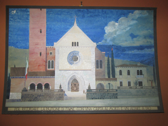 Paesaggio con chiesa (dipinto, opera isolata) - ambito italiano (primo quarto XX)