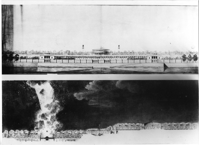 Parco - progetto - sezione (positivo) di Coudray, Clemens Wenzeslaus, anonimo (seconda meta' XX)