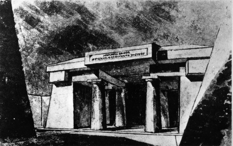 Ingresso monumentale - veduta (positivo) di Gilly, Friedrich David, anonimo (seconda meta' XX)