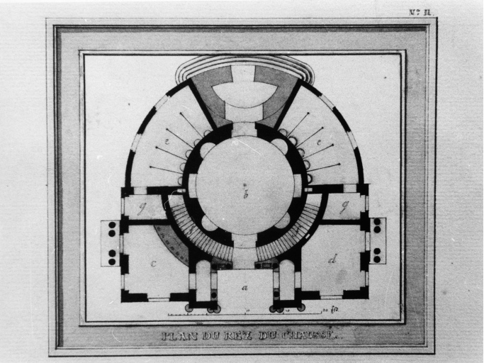 Ingresso monumentale - castello - progetto (positivo) di Hallerstein, C. H, anonimo (seconda meta' XX)