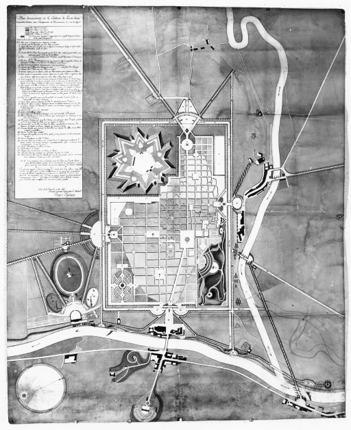 Torino - planimetria (negativo) di Pregliasco, Giacomo, Service photographique des Archives Nationales, Paris (seconda meta' XX)