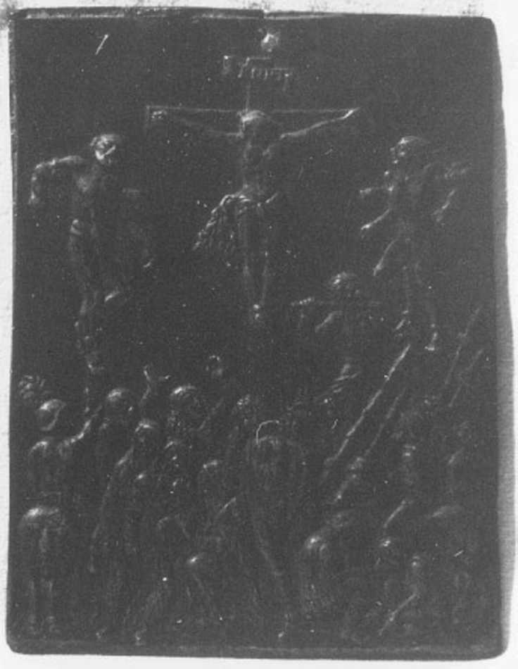 crocifissione di Cristo (placchetta) - ambito veneto (sec. XVI)