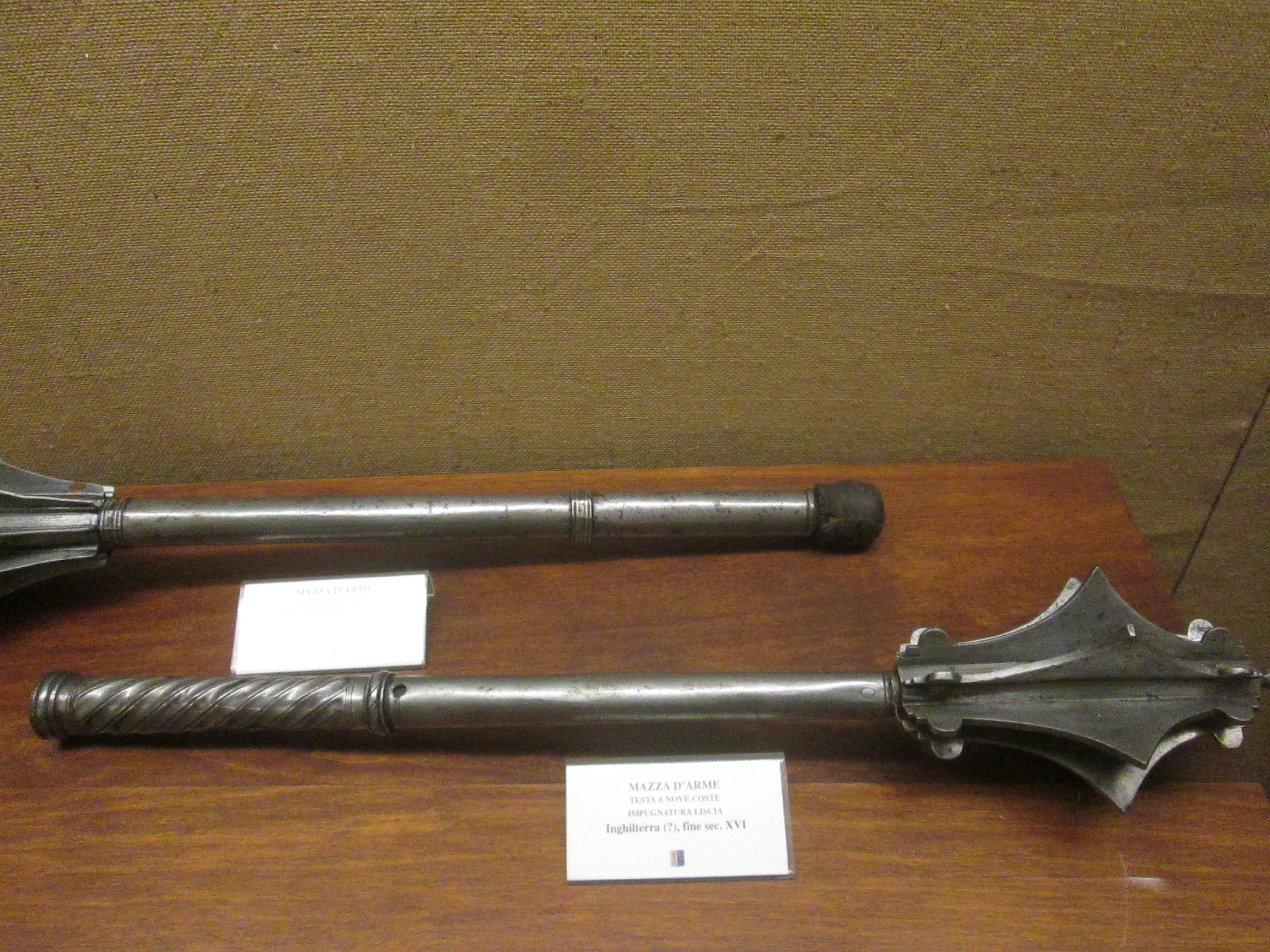 mazza - ambito inglese (fine XVI)