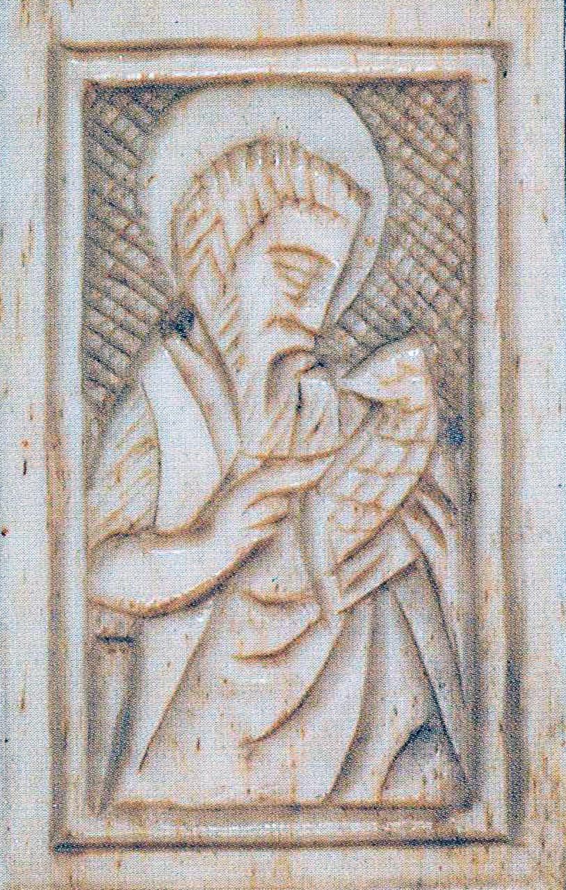 San Giovanni Evangelista (placchetta) - ambito veneziano (sec. XV)