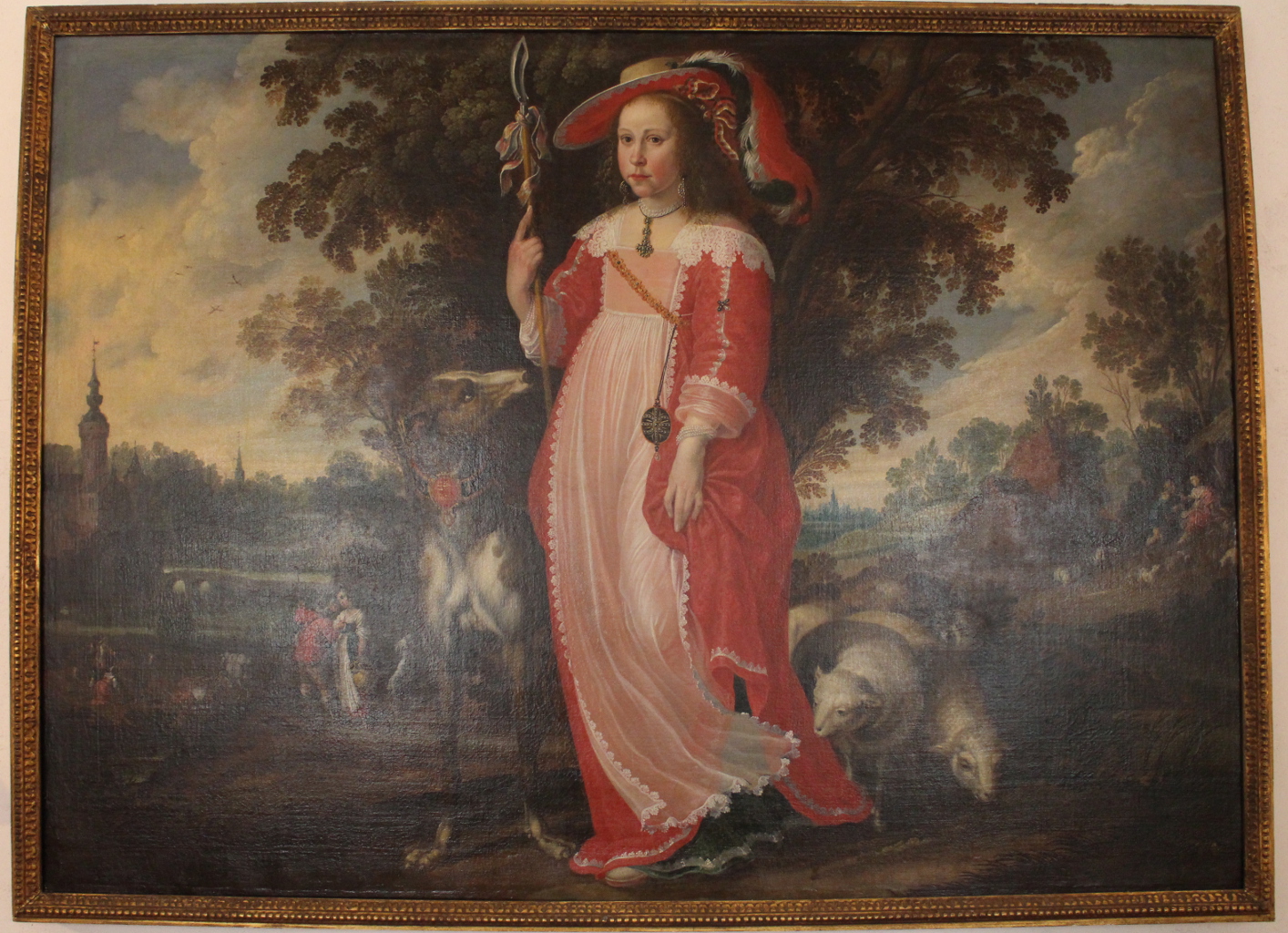 Ritratto di Marie Gabrielle d'Harcourt Beuvron (dipinto) di Quellinus Erasmus II (attribuito) - ambito fiammingo (sec. XVII)