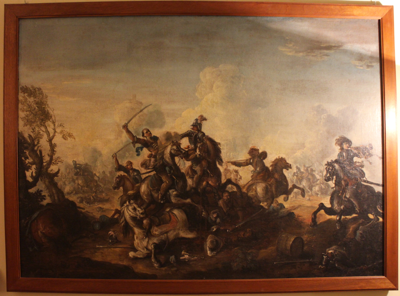 Scontro di cavalleria (dipinto) di Marini Antonio (attribuito) - ambito veneto (primo quarto sec. XVIII)