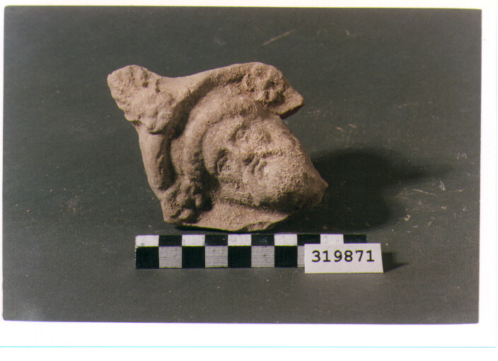 pinax votivo/ frammento - produzione metapontina (prima metà sec. IV a.C)