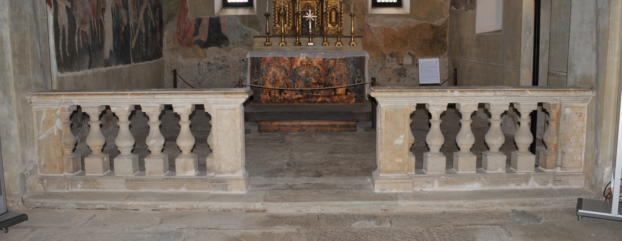 motivo decorativo a finto marmo (balaustrata di altare, opera isolata) - ambito locale (secondo quarto sec. XX)