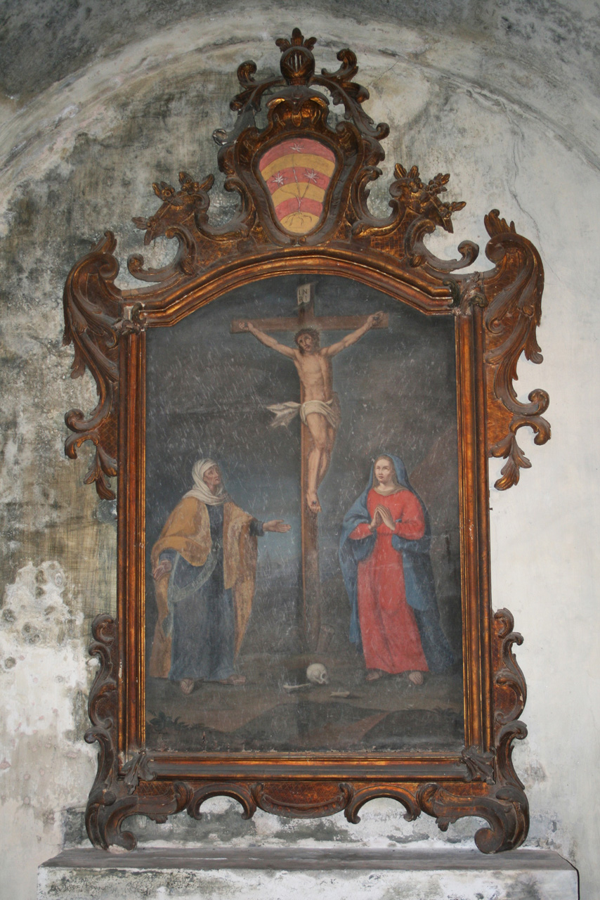 crocifissione di Cristo con la Madonna e Sant'Anna (dipinto, opera isolata) - ambito piemontese (prima metà sec. XVIII)