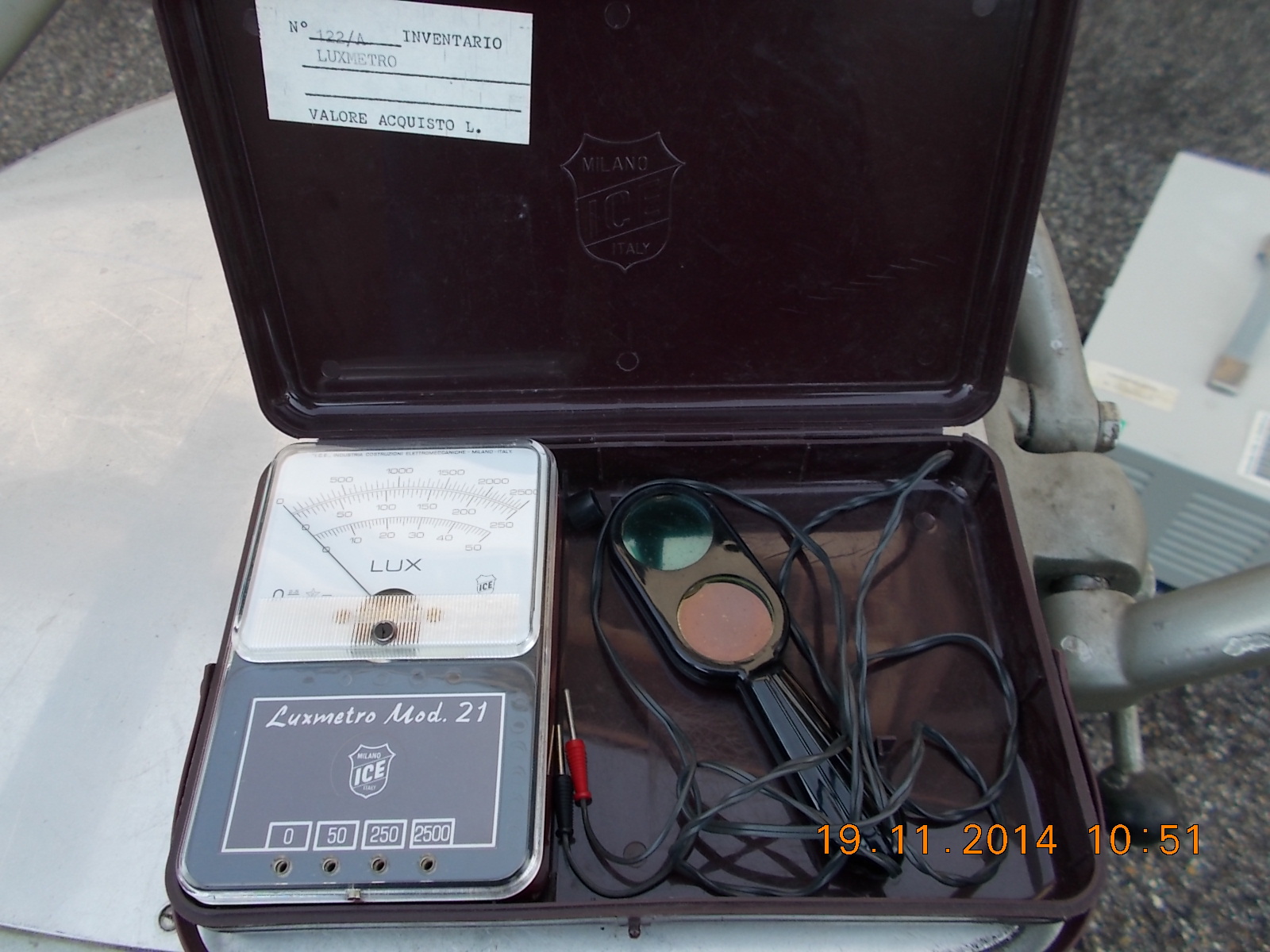 luxmetro, ice (seconda metà sec. XX)