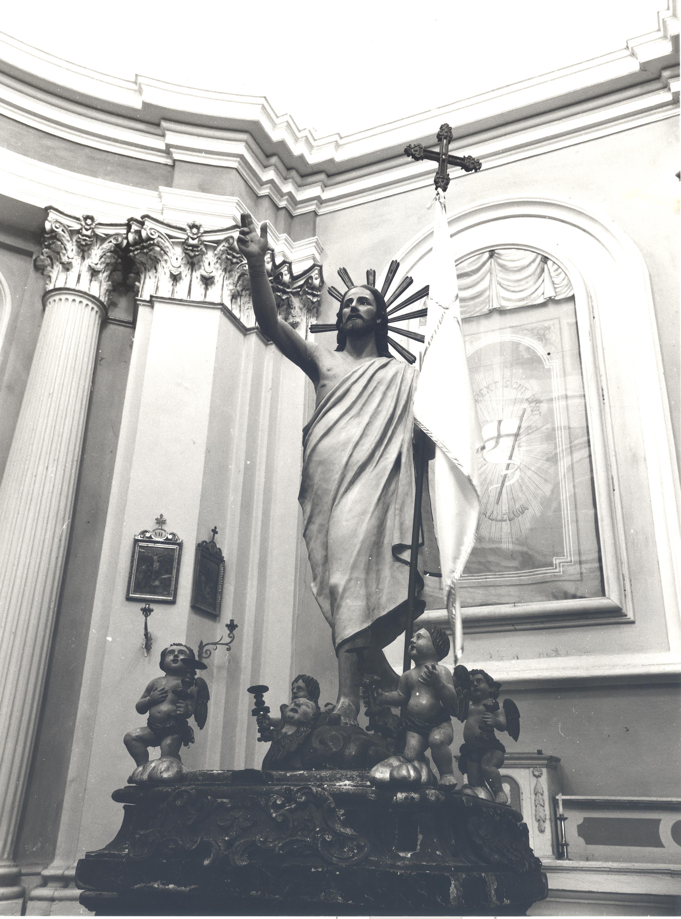 Cristo Redentore con angeli (macchina processionale) - bottega marchigiana (metà/ metà secc. XVIII/ XIX)