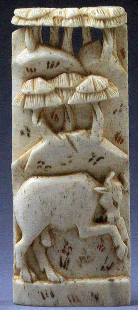 toro (placchetta, elemento d'insieme) di Bottega degli Embriachi (attribuito) (prima metà sec. XV)