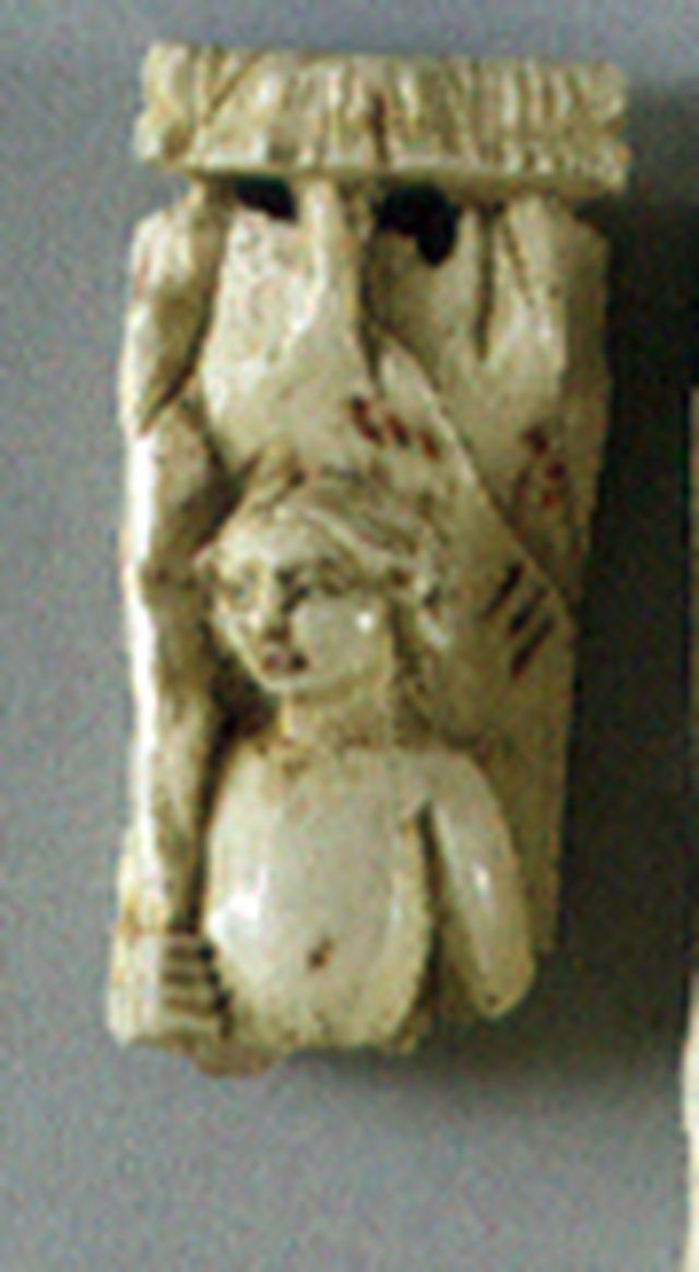 figura maschile con clava (placchetta, elemento d'insieme) di Bottega degli Embriachi (attribuito) (prima metà sec. XV)