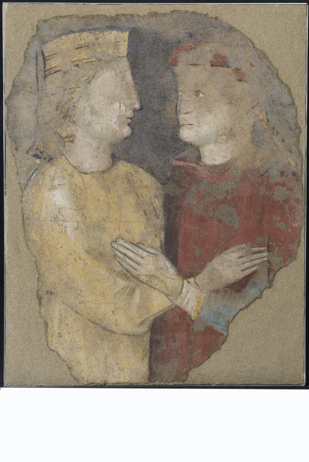 dipinto murale staccato, frammento - ambito umbro (sec. XV)