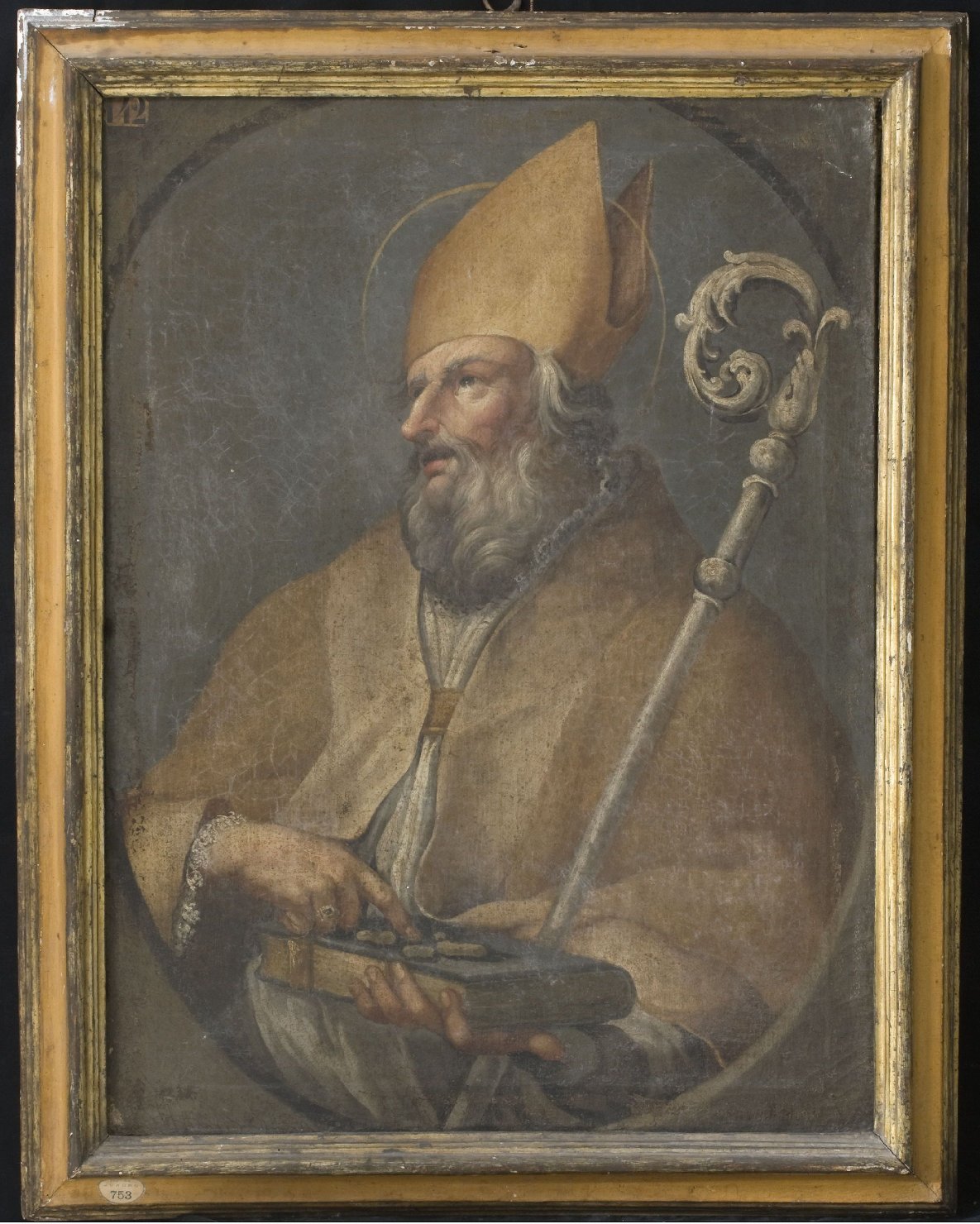 Santo vescovo (dipinto, opera isolata) - ambito dell'Italia centrale (seconda metà sec. XVII)