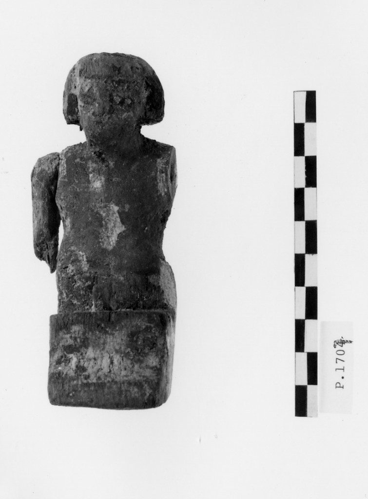 Statuetta maschile accovacciata di scriba (Medio Regno)