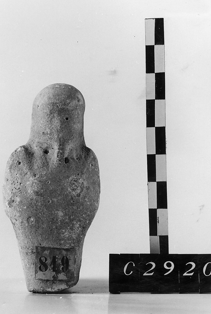 Ushabti mummiforme con pilastro dorsale, Schneider Cl.XIA5 (Epoca Tolemaica)