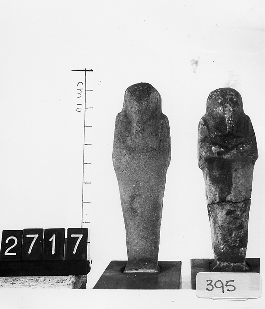 Ushabti mummiforme con pilastro dorsale, Schneider Cl.XIC (Epoca tarda)