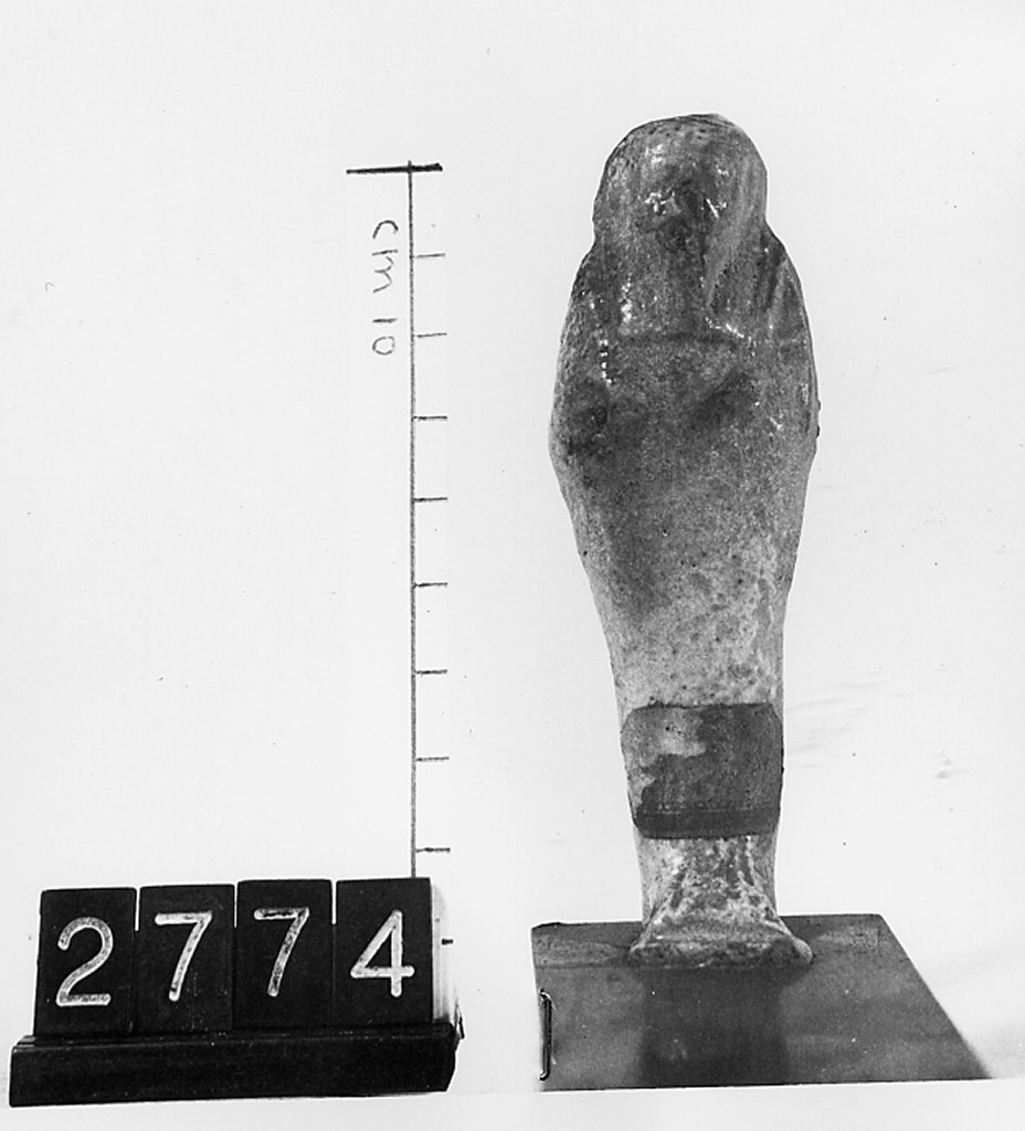 Ushabti mummiforme con pilastro dorsale, Schneider Cl.XIC (Epoca tarda)