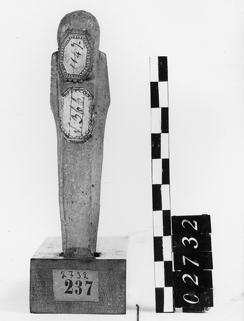 Ushabti mummiforme con pilastro dorsale, Schneider Cl.XIA5 (Epoca tarda XXX)