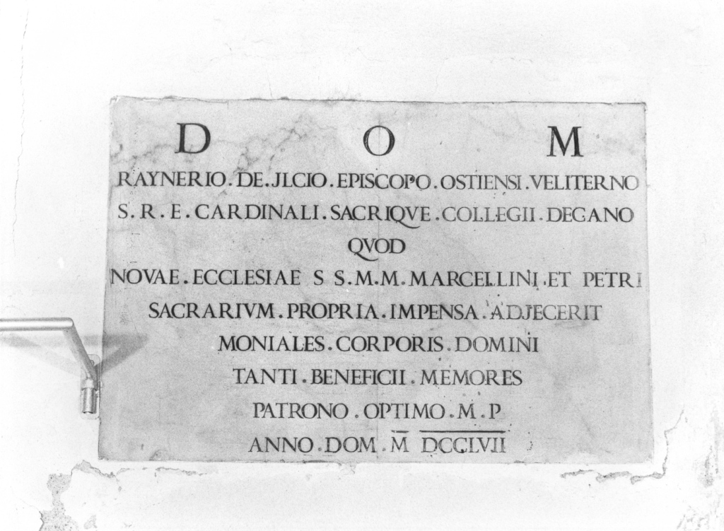 lapide celebrativa di Romagnoli Domenico (sec. XVIII)
