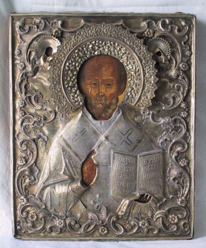San Nicola di Bari (icona, opera isolata) - ambito russo (sec. XVII, sec. XIX)