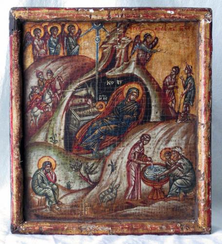 episodi del Nuovo Testamento (icona, opera isolata) - ambito greco (sec. XVII)