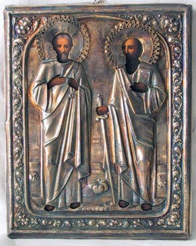 Santi Pietro e Paolo (icona, opera isolata) di Mitrovic (ultimo quarto sec. XVIII)