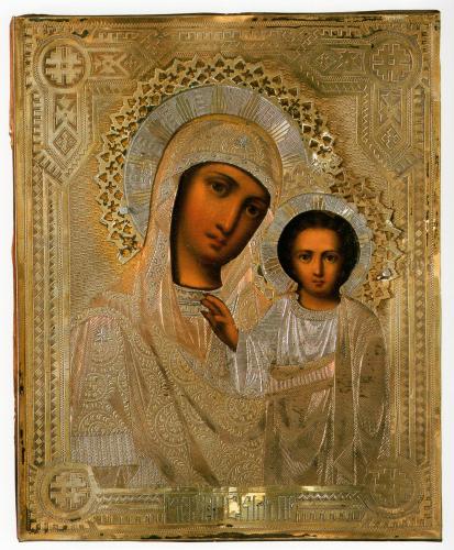 Madonna di Mosca, Madonna con Bambino (icona, opera isolata) di Colaifnev (sec. XVIII)