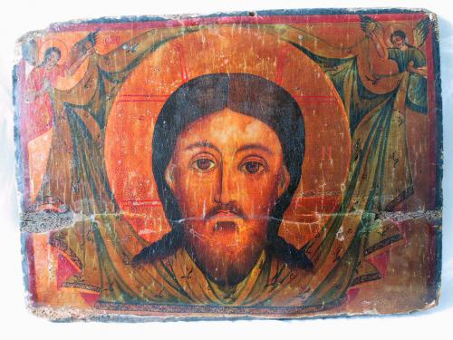 Mandilion, volto di Cristo (icona, opera isolata) - ambito greco (fine/ inizio secc. XV/ XVI)
