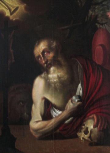 San Girolamo penitente (dipinto, opera isolata) - ambito bolognese (sec. XVII)