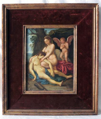 Diana ed Endimione (dipinto, opera isolata) - ambito emiliano (fine/ inizio secc. XVIII/ XIX)