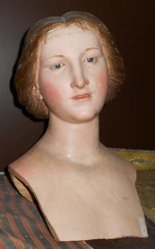 testa di donna (statua, frammento) - bottega napoletana (sec. XIX)
