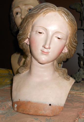 testa di donna (scultura, opera isolata) - bottega Italia meridionale (sec. XIX)