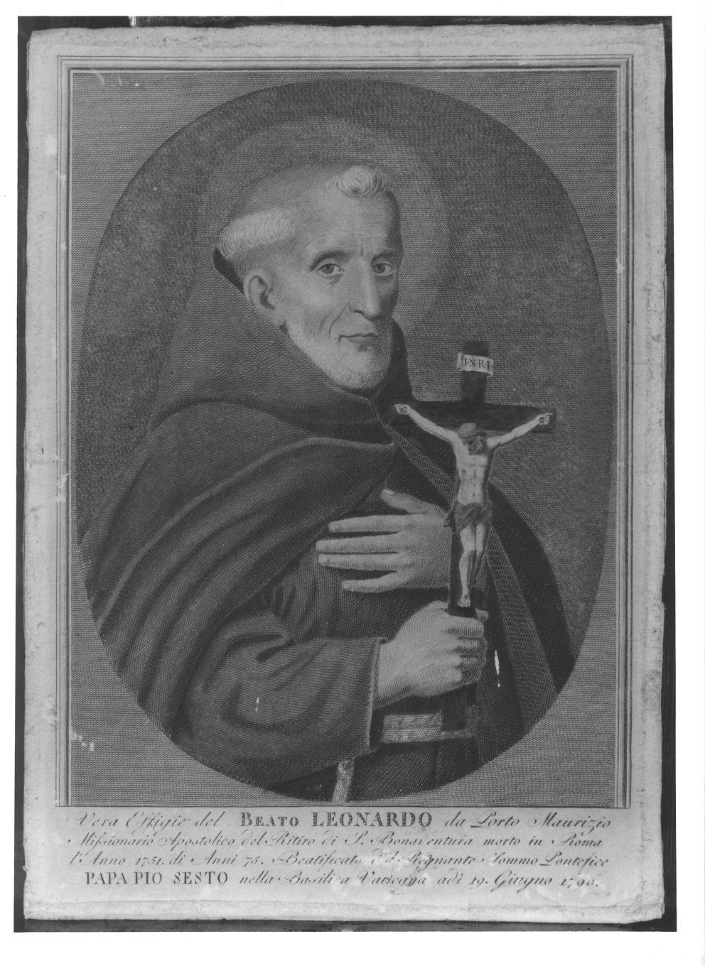 Beato Leonardo da Porto Maurizio (stampa) - ambito marchigiano (secc. XVIII/XIX)