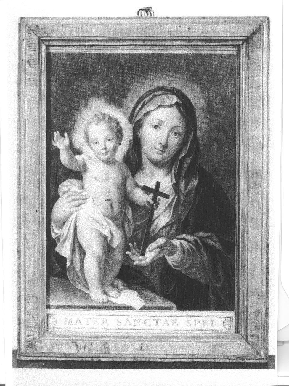 Mater Sanctae Spei, Madonna con Bambino (stampa) di Faldoni Giovanni Antonio, Masucci Agostino (metà sec. XVIII)