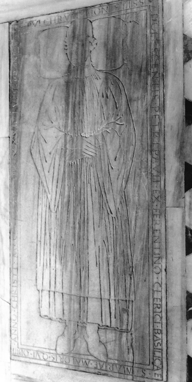 Ritratto funerario di Pietro Paolo da Ferentino (lastra tombale) - bottega romana (sec. XV)