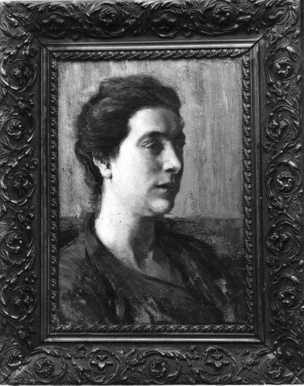 ritratto di donna (dipinto) di Tavernier Andrea (inizio sec. XX)