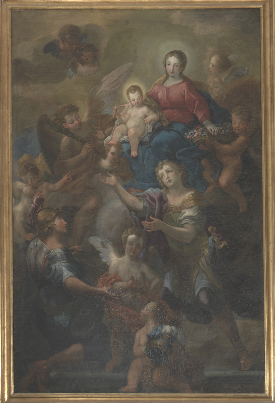 Madonna in gloria con i Santi Giovanni e Paolo (dipinto) di Sperduti Paolo (sec. XVIII)