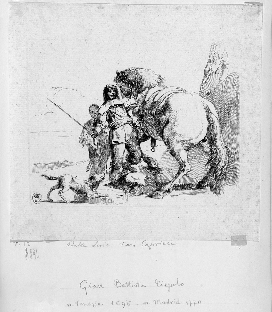 capricci (stampa, serie) di Tiepolo Giovanni Battista (sec. XVIII)