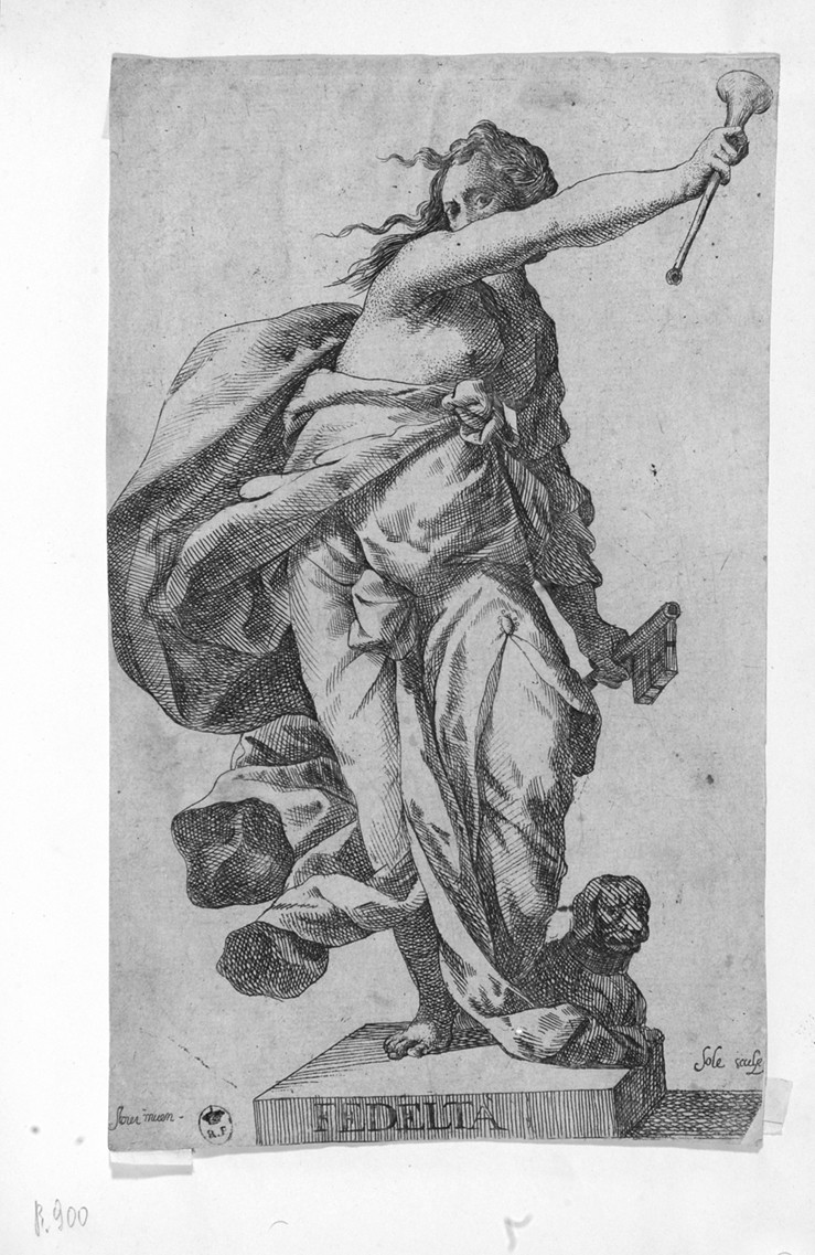 Fedeltà (stampa smarginata, serie) di Storer Johann Christoph, Del Sole Giovanni Battista (sec. XVII)