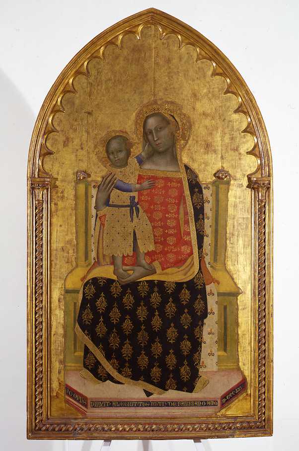 Madonna con Bambino in trono (dipinto) di Nuzi Allegretto (sec. XIV)