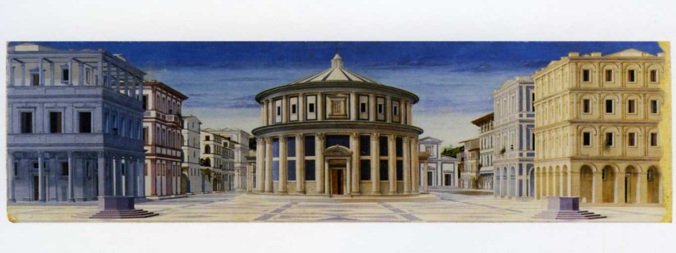 La Città Ideale, veduta di città (dipinto) di Laurana Luciano (attribuito) (sec. XV)