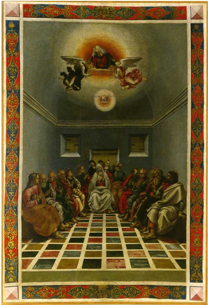 Pentecoste (dipinto) di Signorelli Luca (sec. XV)