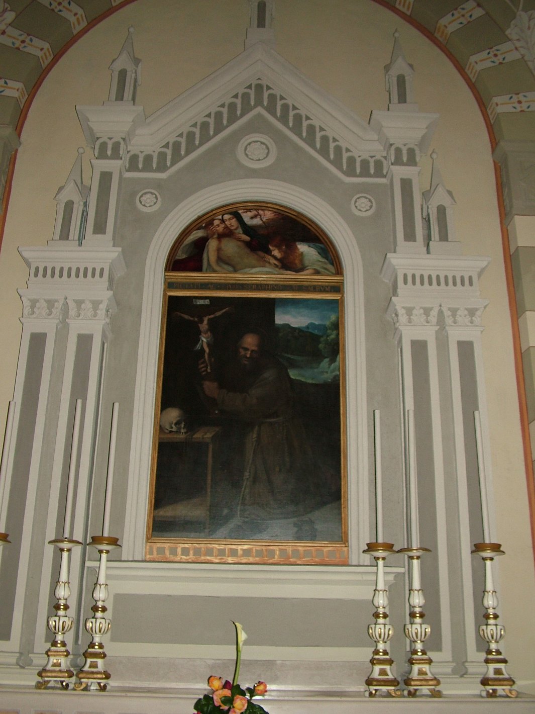 compianto sul Cristo morto (dipinto) di Mussini Augusto (sec. XX)