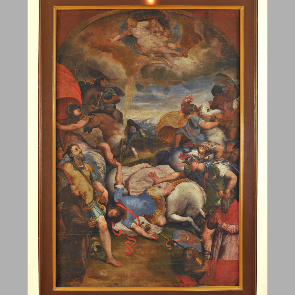 conversione di San Paolo (dipinto) di Zuccari Taddeo (e aiuti) - ambito marchigiano (prima metà sec. XVI, sec. XVII)