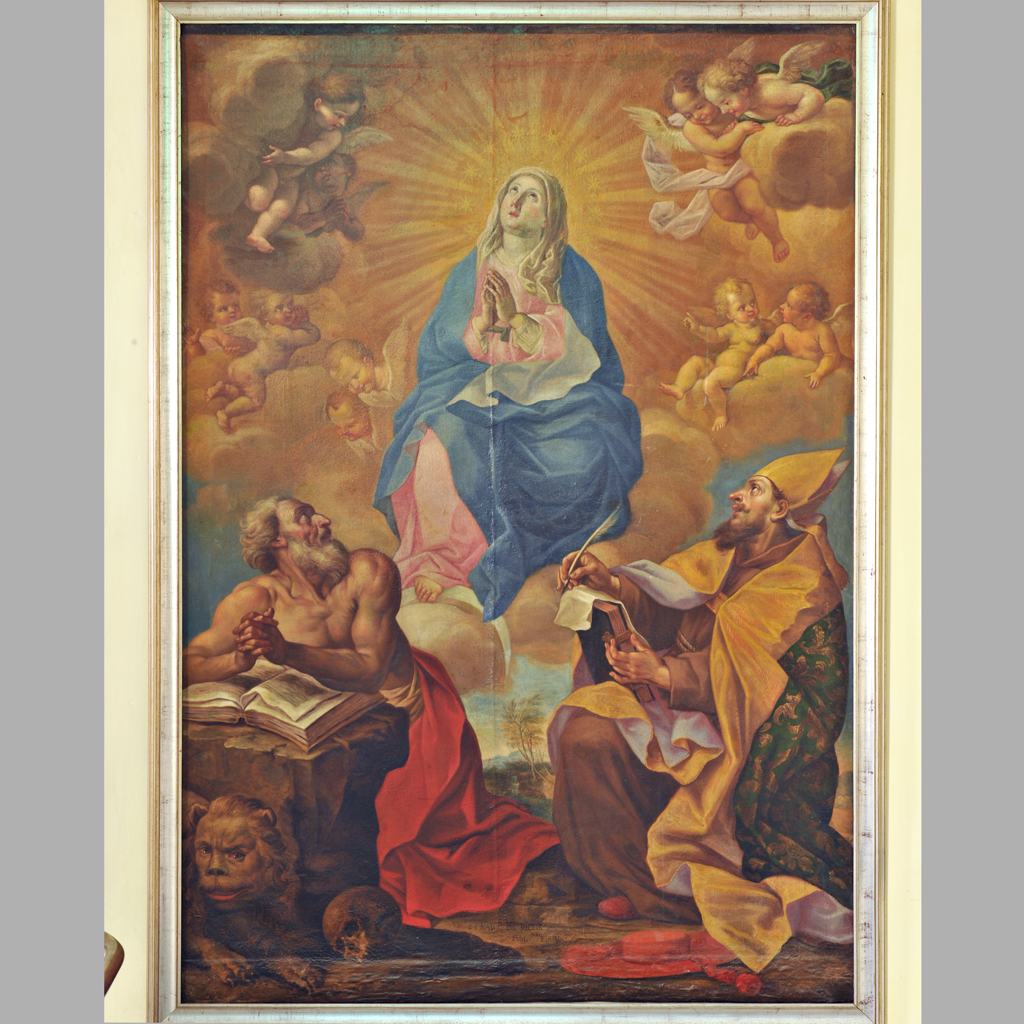 Madonna Immacolata e Santi (dipinto) di Ricci Ubaldo, Ricci Natale (sec. XVIII)