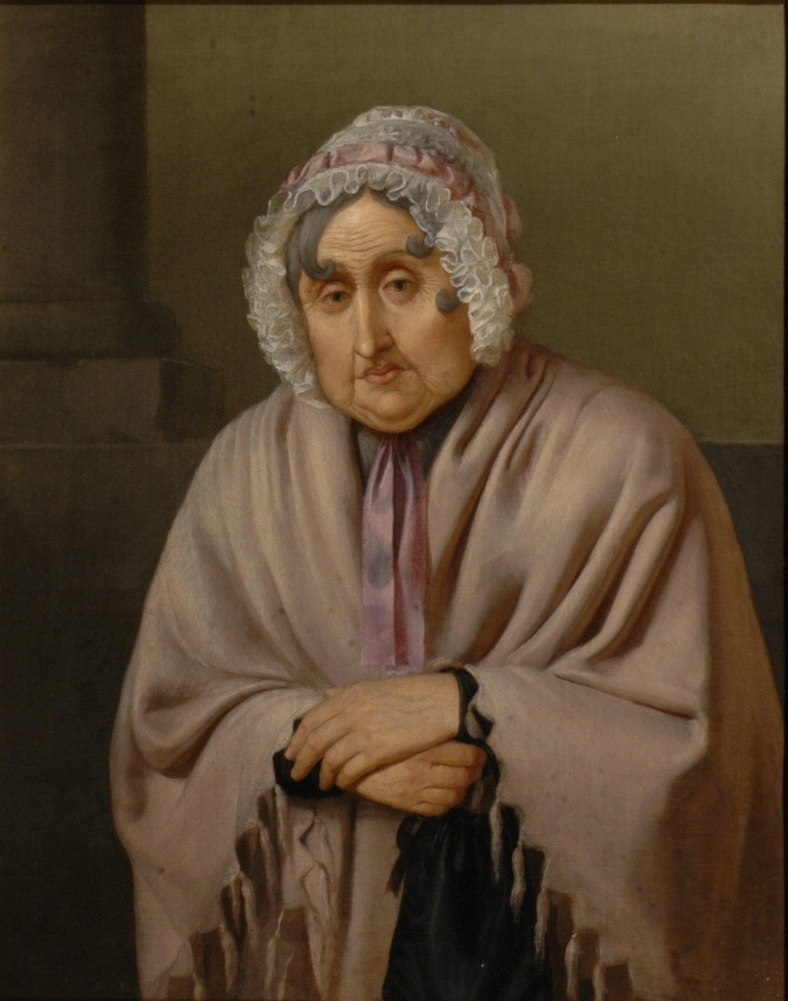 Lidia Teresa Sonzogno, ritratto di donna anziana (dipinto, opera isolata) - ambito lombardo (prima metà sec. XIX)