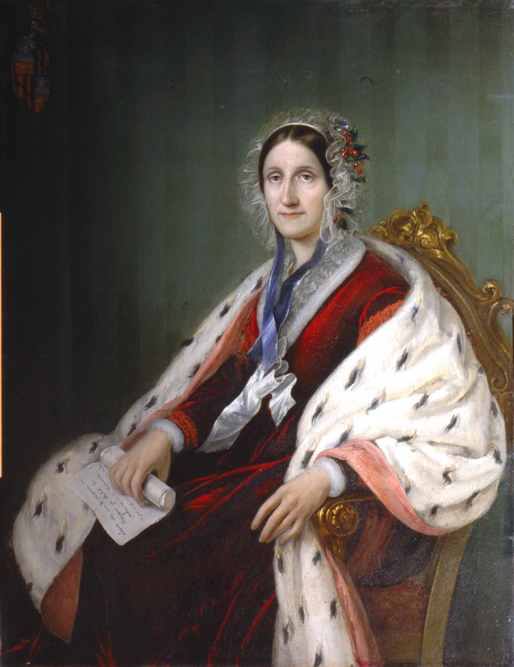Flaminia De Vecchi Carrara Beroa, ritratto di donna (dipinto, opera isolata) di Rillosi Giuseppe (attribuito) - ambito bergamasco (secondo quarto XIX sec)
