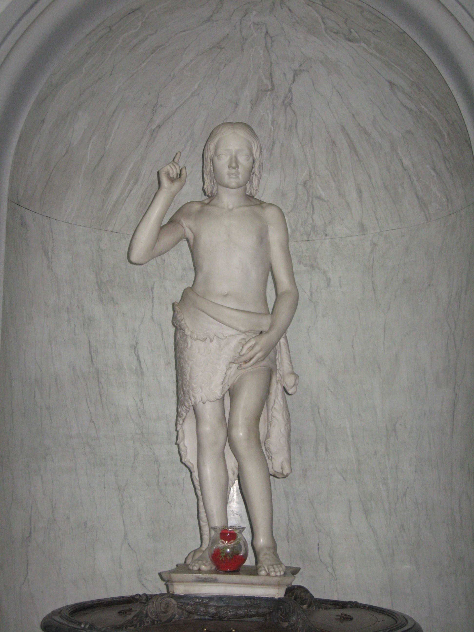 San Giovanni Battista (statua) di Nencini Lorenzo (attribuito), Reishammer Carlo (attribuito) (sec. XIX)